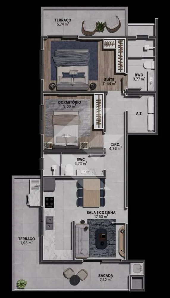 Apartamento, 2 quartos, 84 m² - Foto 12