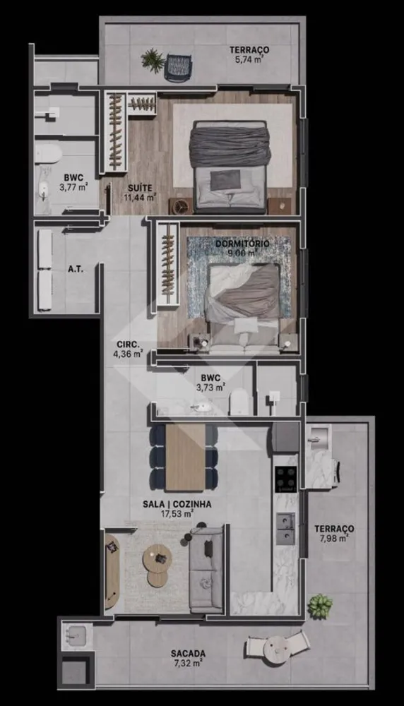 Apartamento, 2 quartos, 84 m² - Foto 9
