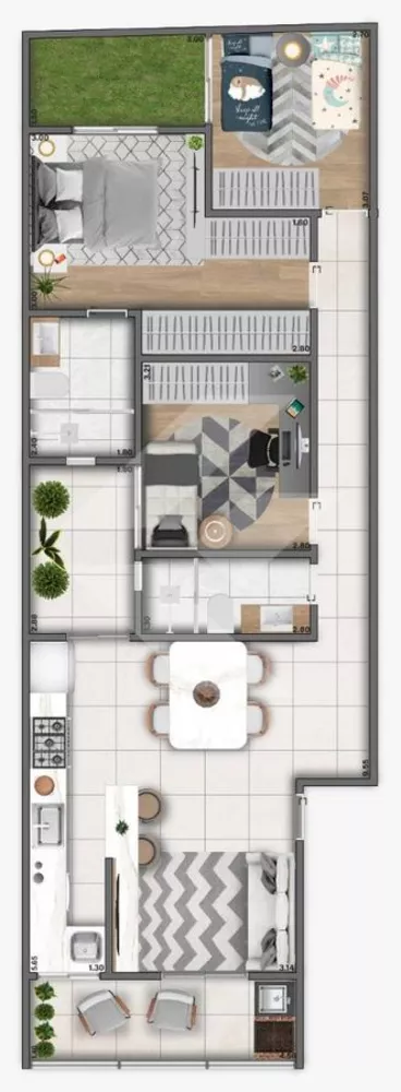 Apartamento à venda com 3 quartos, 90m² - Foto 3