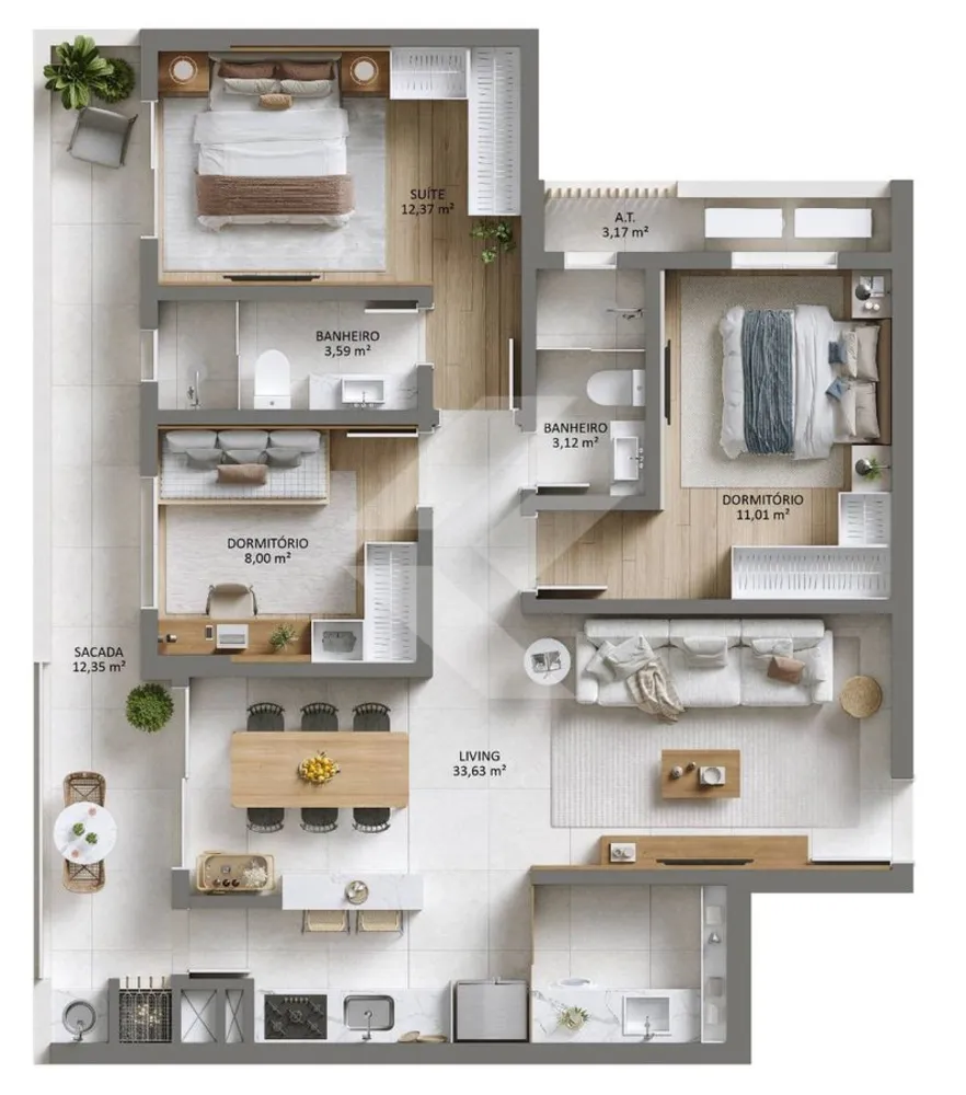 Apartamento, 3 quartos, 101 m² - Foto 11