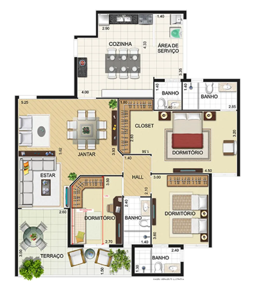 Apartamento, 3 quartos, 130 m² - Foto 8