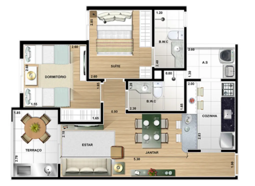 Apartamento, 2 quartos, 60 m² - Foto 4