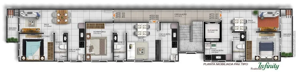Apartamento, 1 quarto, 43 m² - Foto 3