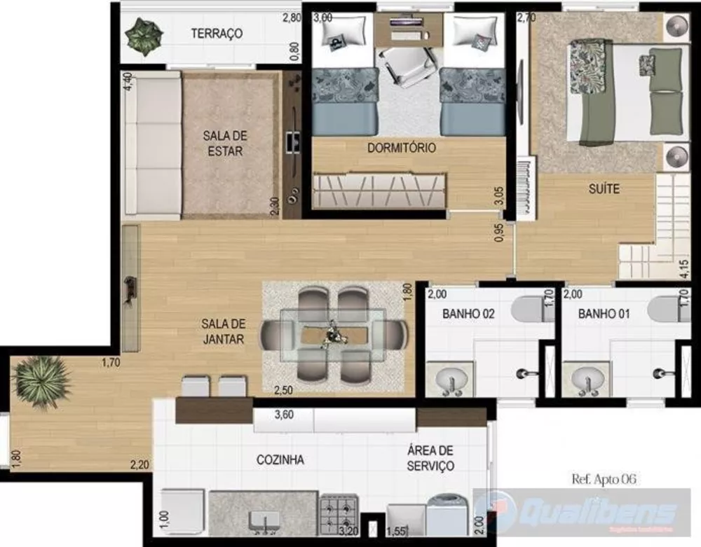 Apartamento à venda com 2 quartos, 72m² - Foto 3