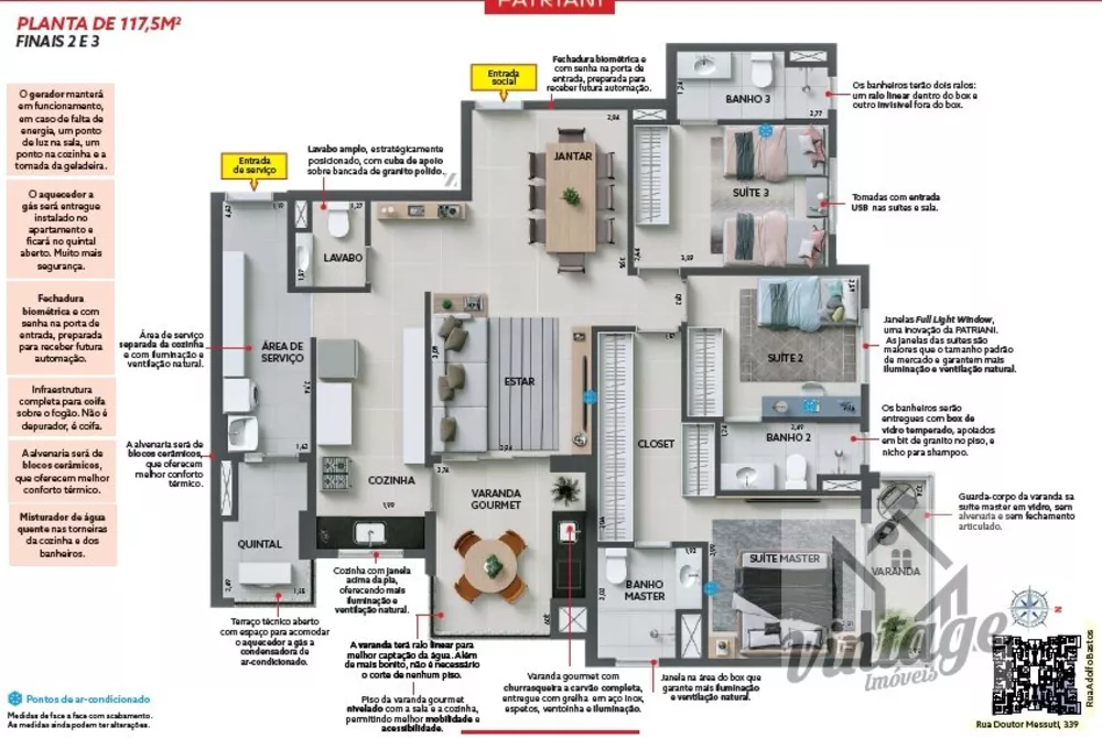 Apartamento à venda com 3 quartos, 113m² - Foto 2