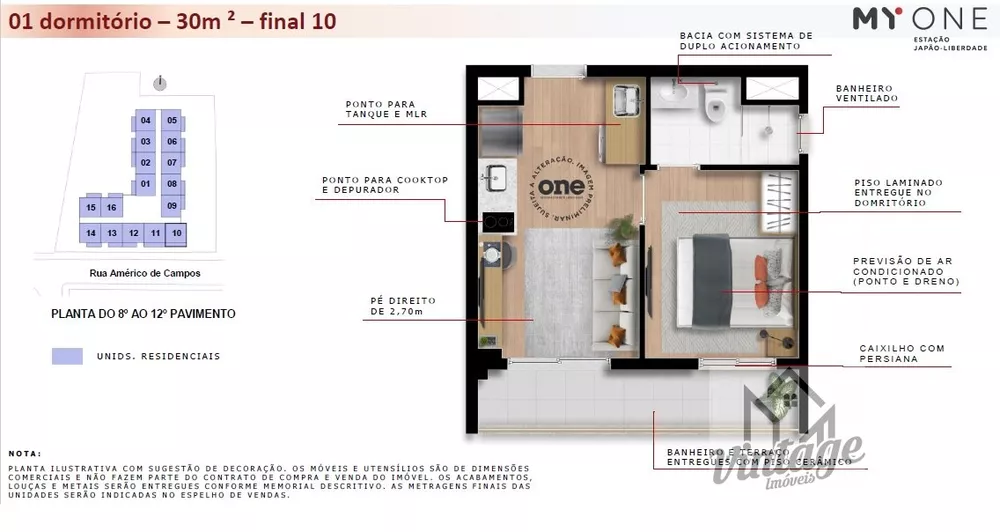 Apartamento à venda com 1 quarto, 28m² - Foto 4