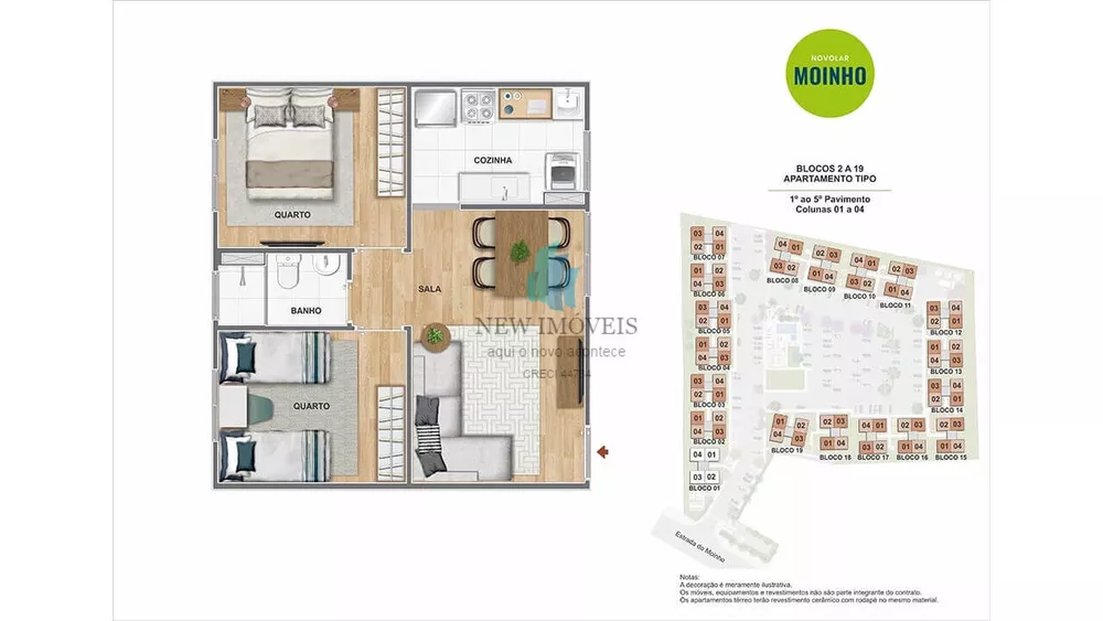 Apartamento, 2 quartos, 44 m² - Foto 3