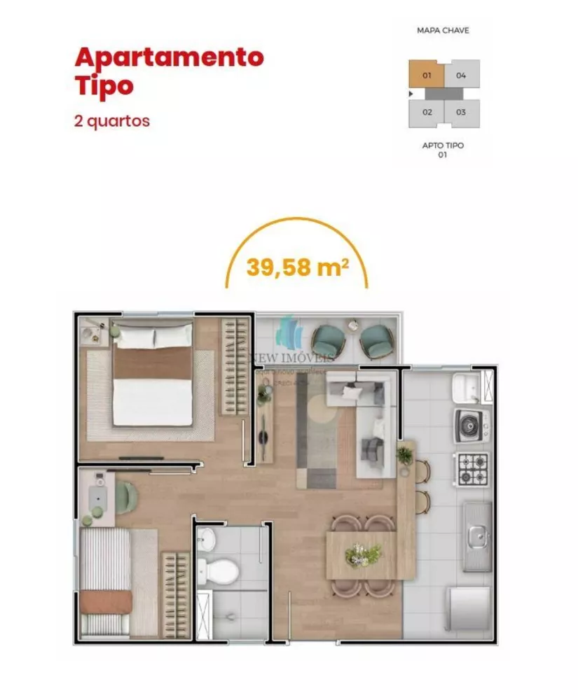 Apartamento, 2 quartos, 39 m² - Foto 30