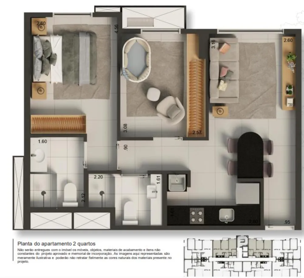 Apartamento, 2 quartos, 60 m² - Foto 6