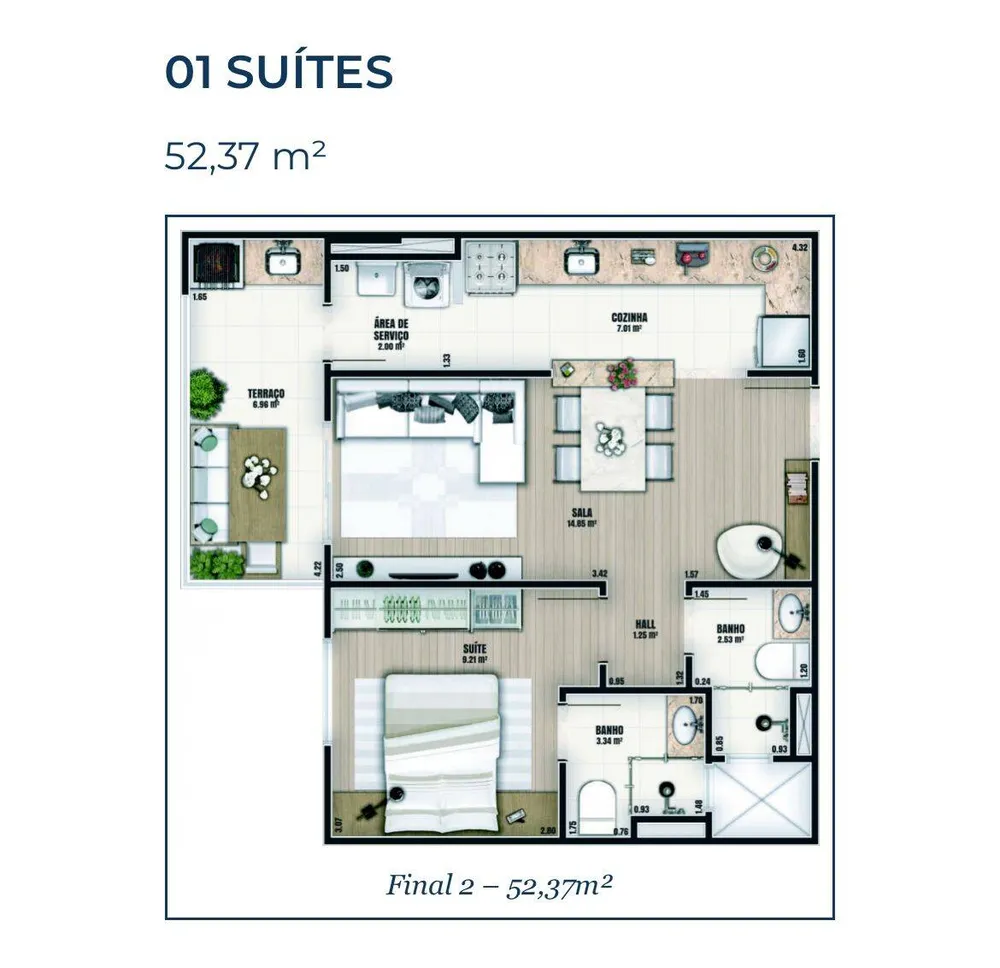 Apartamento, 1 quarto, 51 m² - Foto 12