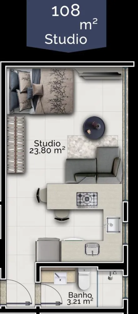 Apartamento, 1 quarto, 41 m² - Foto 6