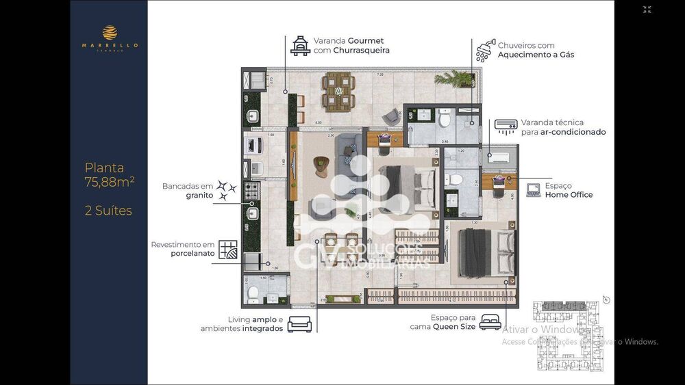 Apartamento, 2 quartos, 70 m² - Foto 11