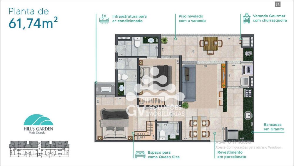 Apartamento, 2 quartos, 61 m² - Foto 9