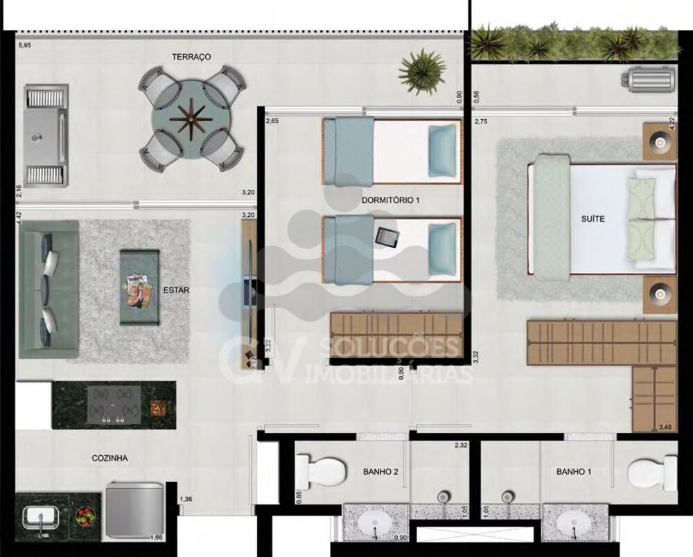 Apartamento, 2 quartos, 61 m² - Foto 4