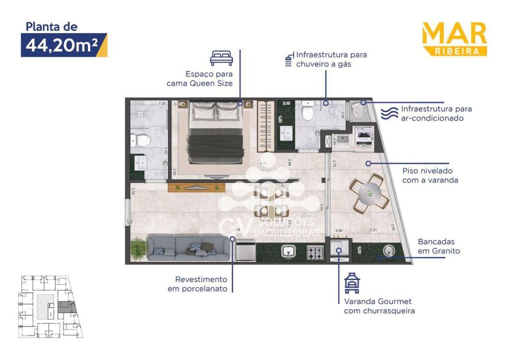Apartamento, 1 quarto, 35 m² - Foto 8