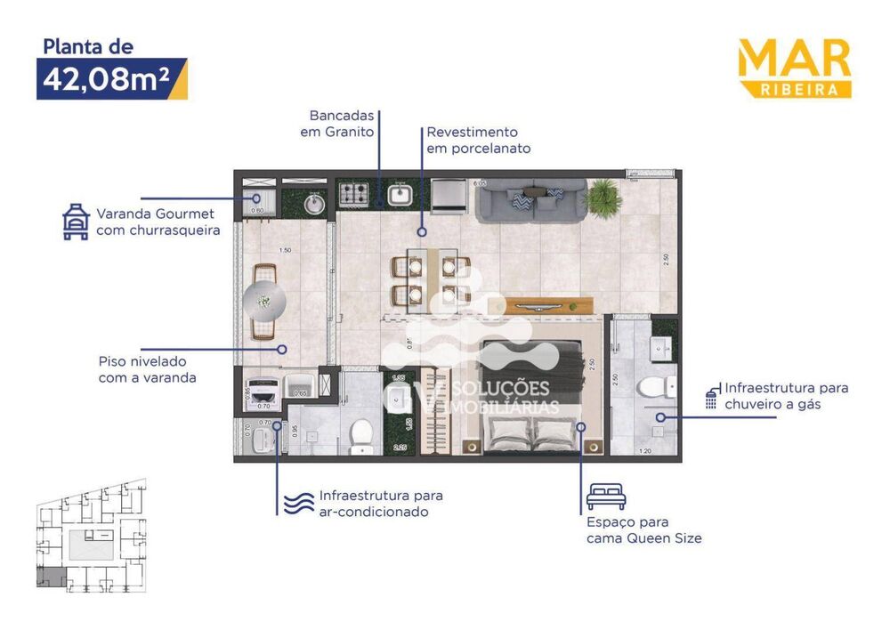 Apartamento, 1 quarto, 35 m² - Foto 3
