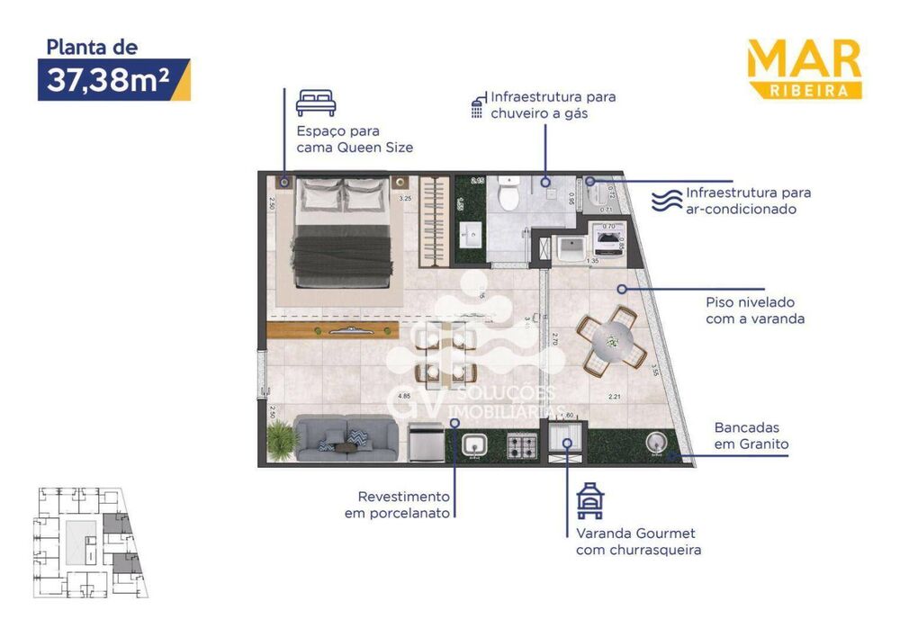 Apartamento, 1 quarto, 35 m² - Foto 9