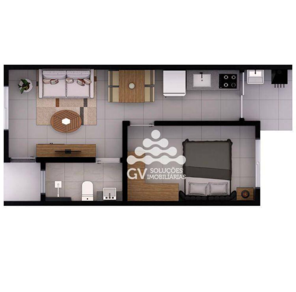 Apartamento, 1 quarto, 35 m² - Foto 2