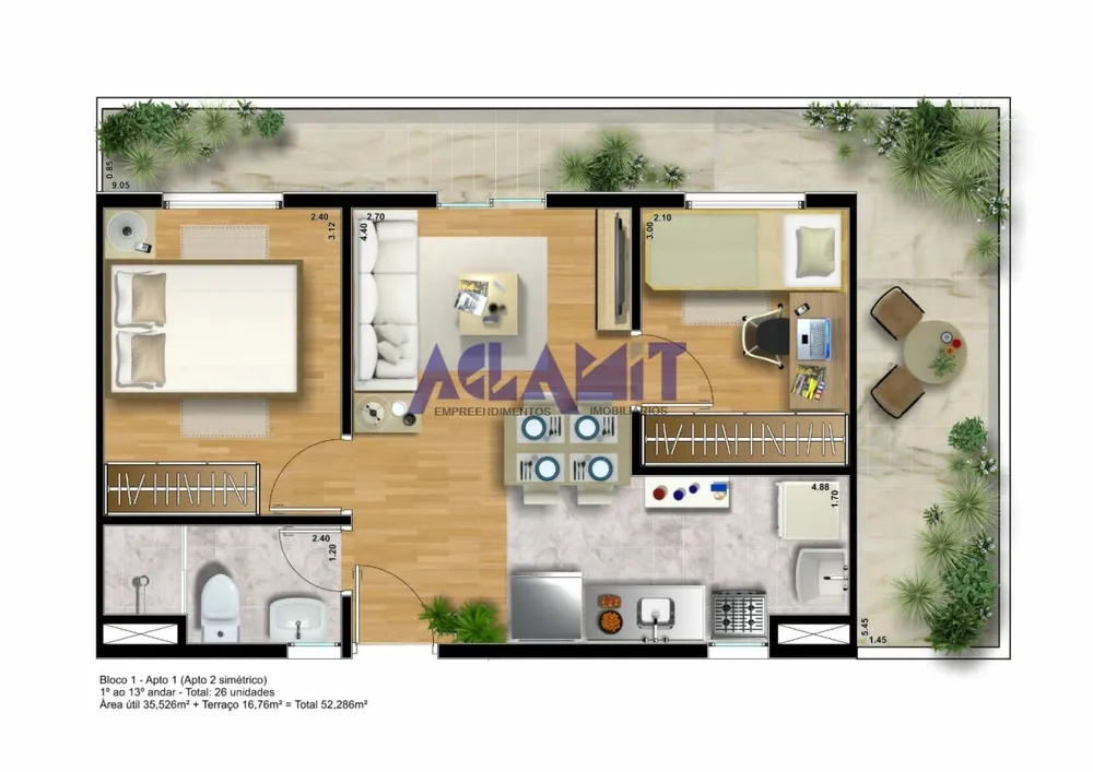 Kitnet-Studio, 35 m² - Foto 3