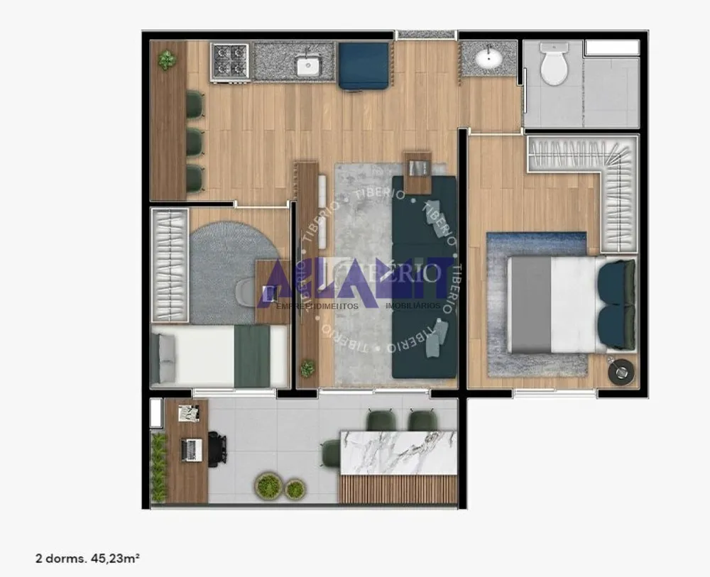 Apartamento, 2 quartos, 45 m² - Foto 5