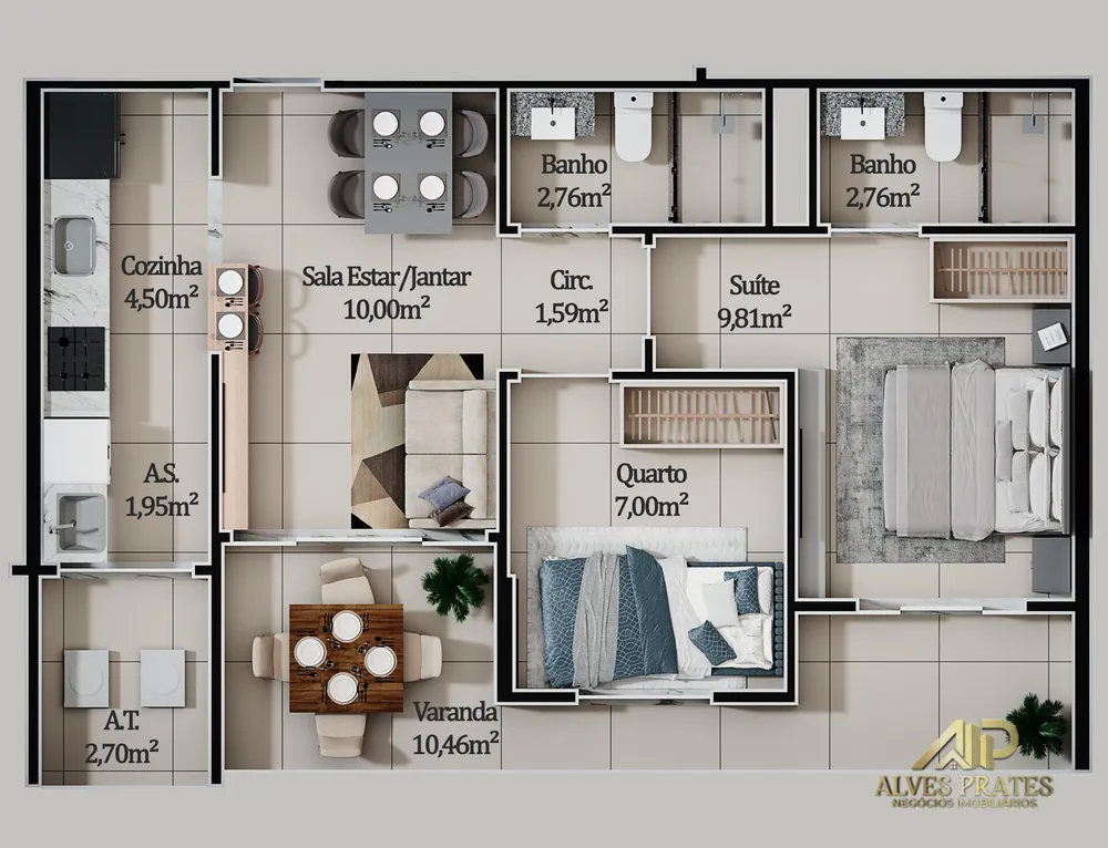 Apartamento, 2 quartos, 61 m² - Foto 22