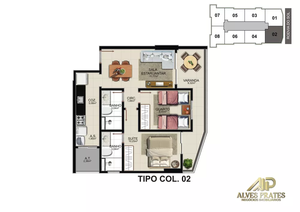 Apartamento, 2 quartos, 65 m² - Foto 3