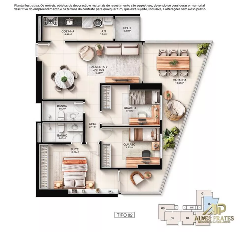 Apartamento, 3 quartos, 105 m² - Foto 2
