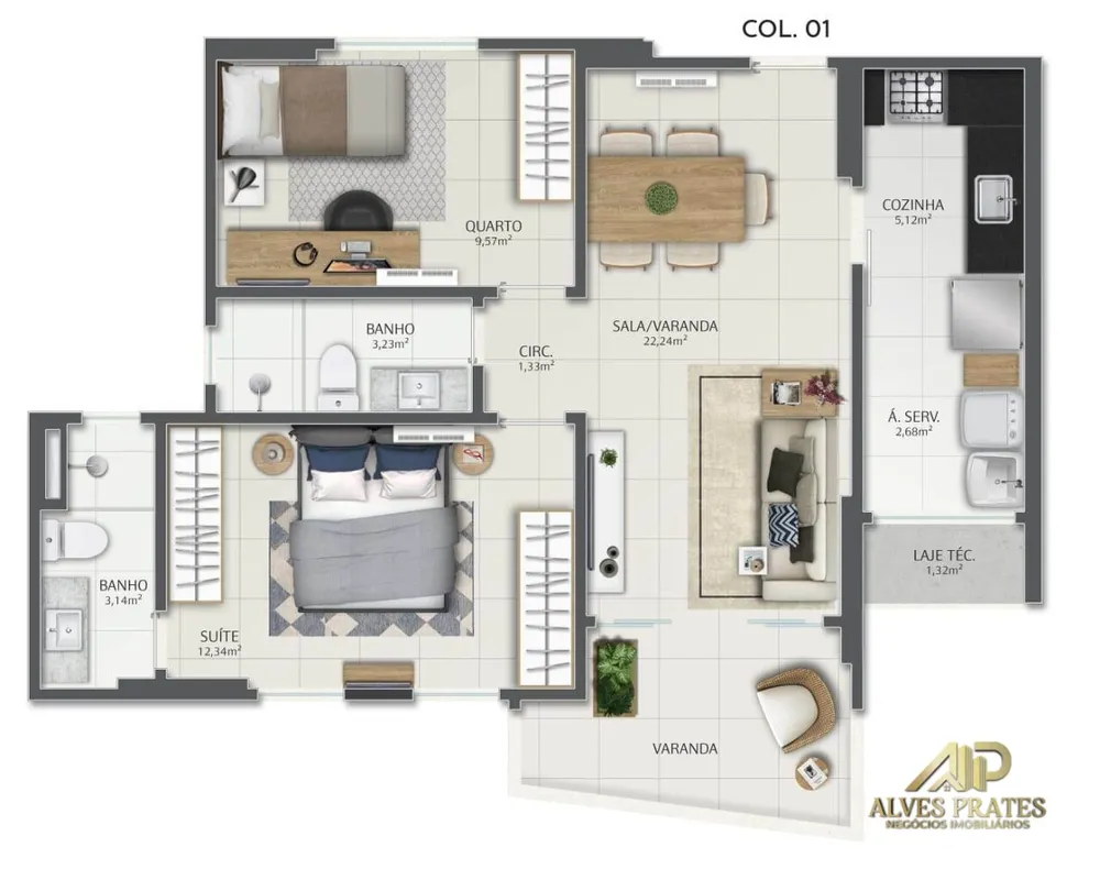 Apartamento, 2 quartos, 70 m² - Foto 16