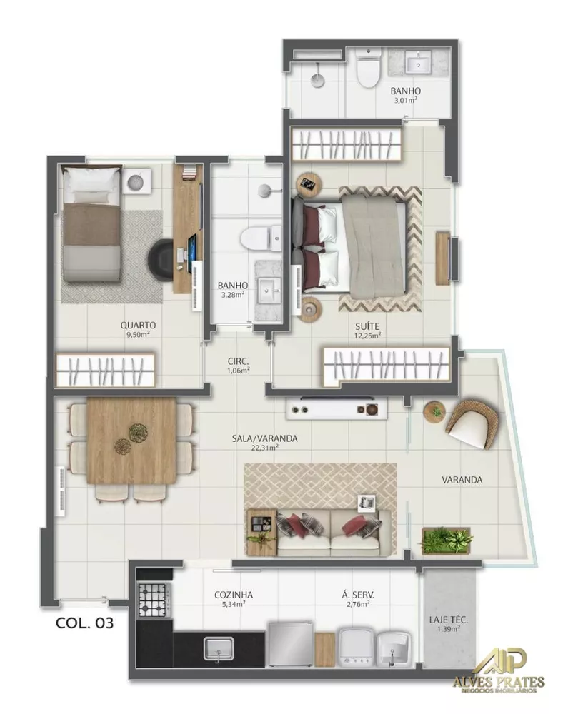 Apartamento, 2 quartos, 70 m² - Foto 8