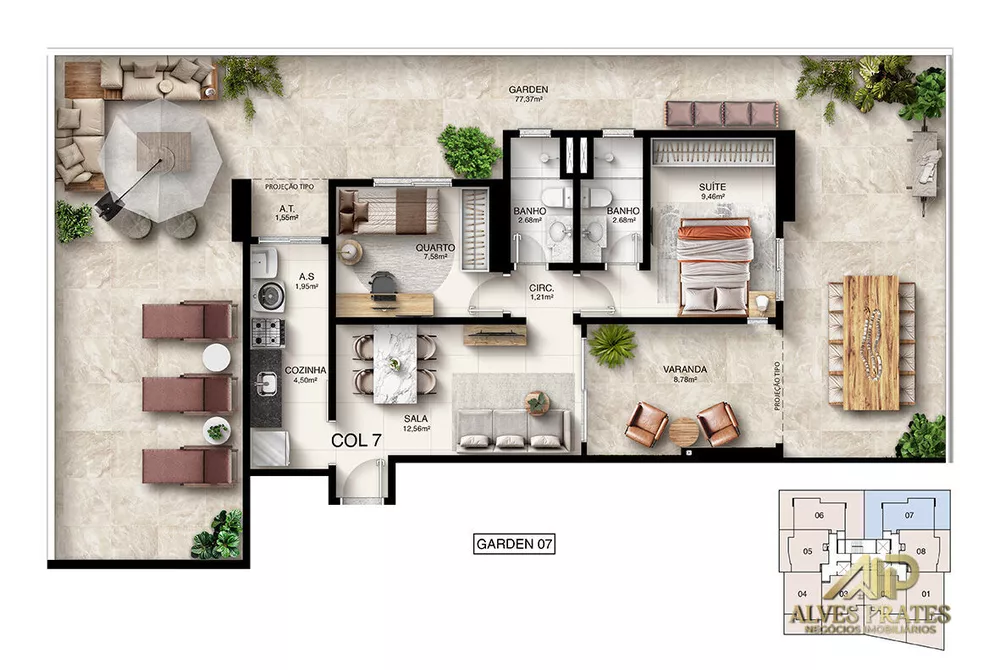 Apartamento, 2 quartos, 62 m² - Foto 3