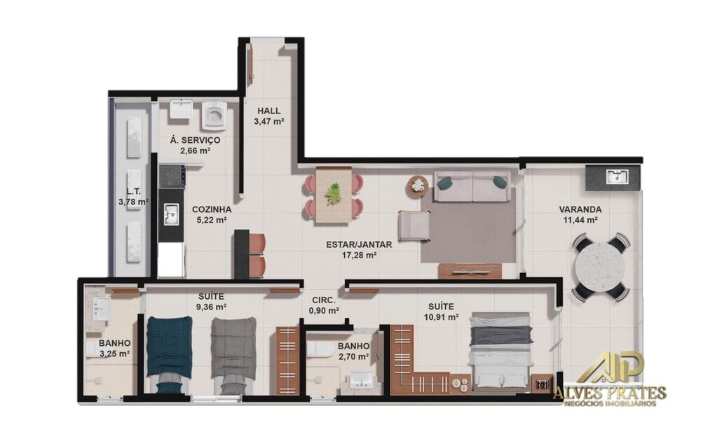 Apartamento, 2 quartos, 73 m² - Foto 16