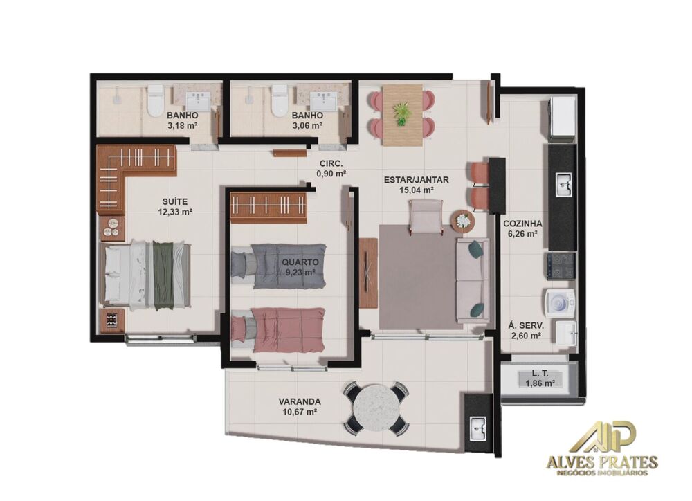 Apartamento, 2 quartos, 73 m² - Foto 14