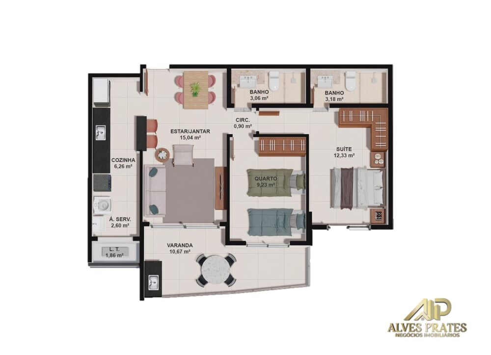 Apartamento, 2 quartos, 73 m² - Foto 13