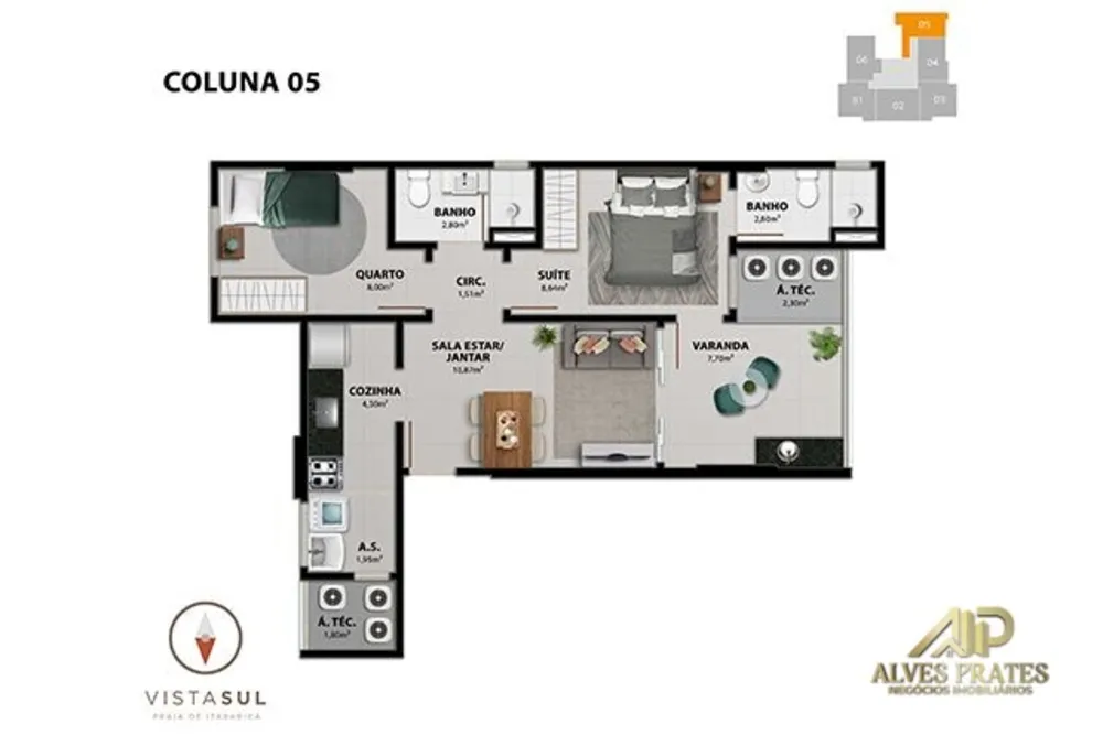 Apartamento, 2 quartos, 60 m² - Foto 14