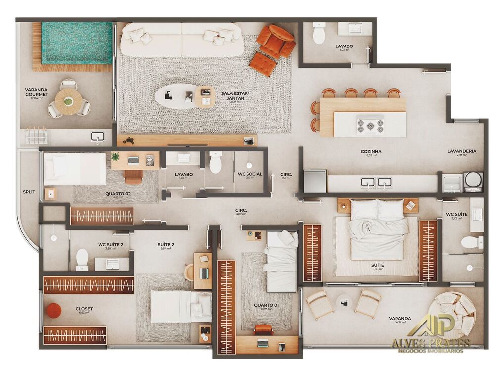 Apartamento à venda com 4 quartos, 155m² - Foto 32