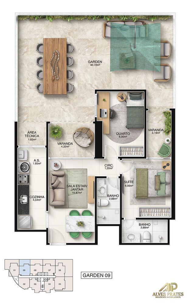 Apartamento, 2 quartos, 56 m² - Foto 7