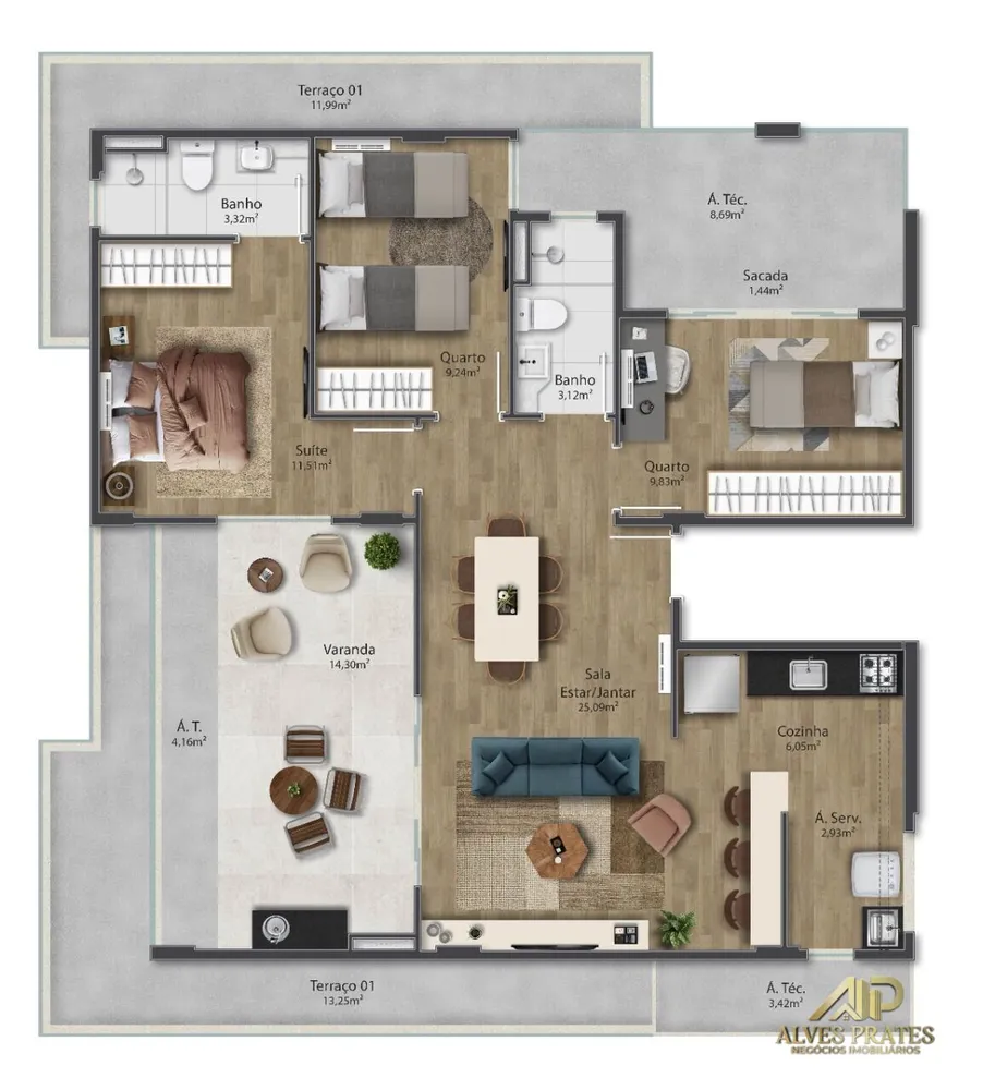 Apartamento, 3 quartos, 70 m² - Foto 17