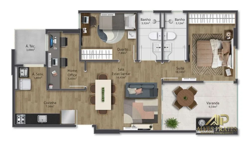 Apartamento, 3 quartos, 70 m² - Foto 21
