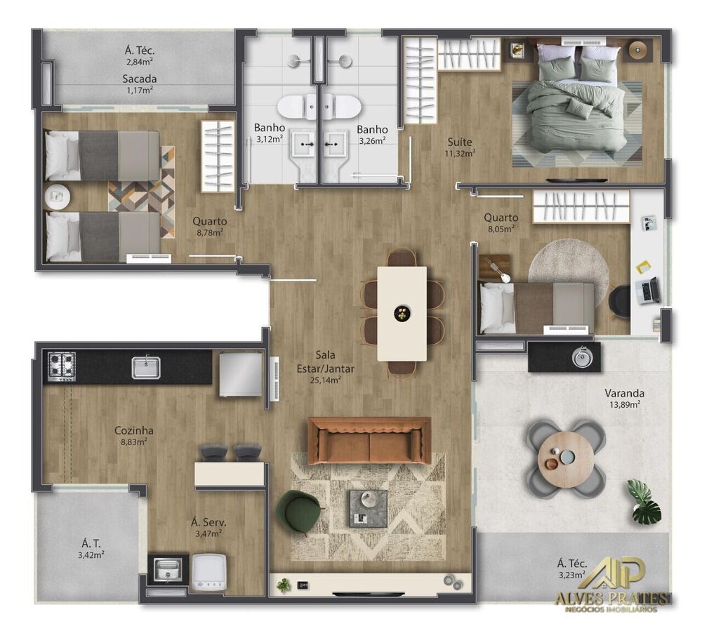 Apartamento, 3 quartos, 70 m² - Foto 26