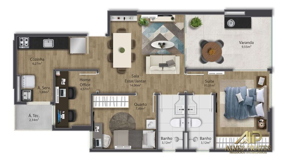 Apartamento, 3 quartos, 70 m² - Foto 6
