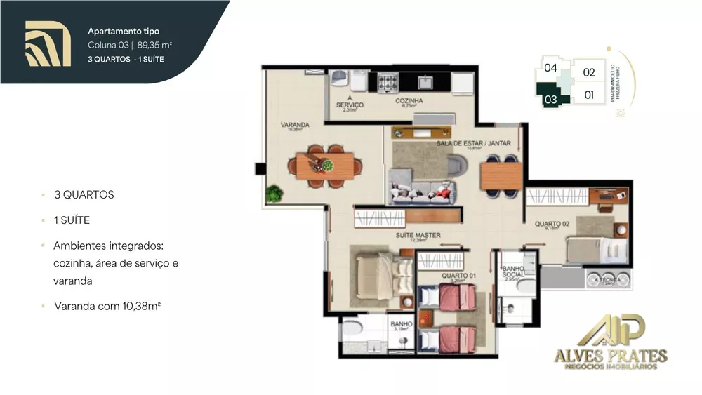 Apartamento, 3 quartos, 105 m² - Foto 14