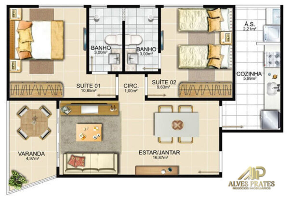 Apartamento, 2 quartos, 68 m² - Foto 15