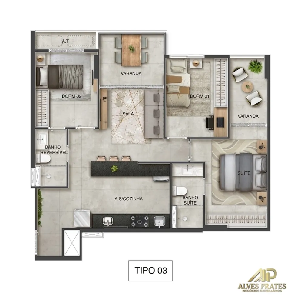 Apartamento, 3 quartos, 73 m² - Foto 24