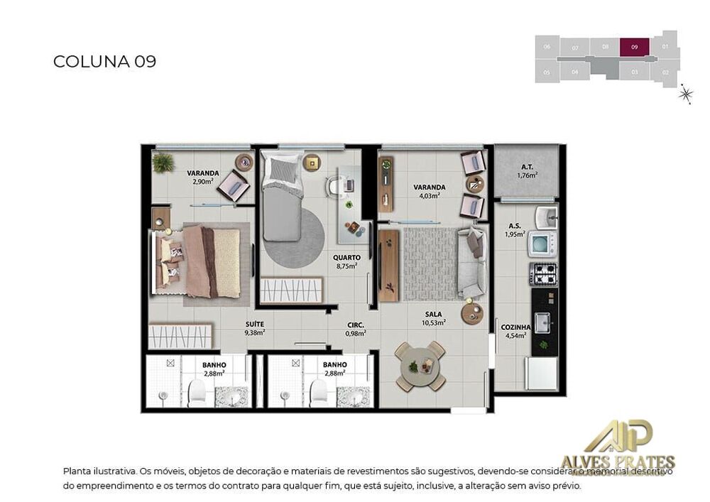 Apartamento, 2 quartos, 61 m² - Foto 12