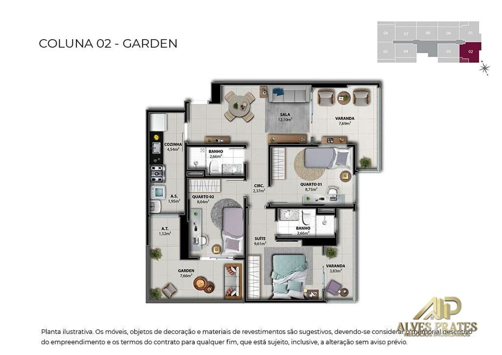 Apartamento, 2 quartos, 61 m² - Foto 7