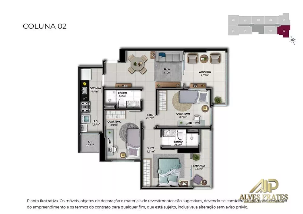 Apartamento, 2 quartos, 61 m² - Foto 13