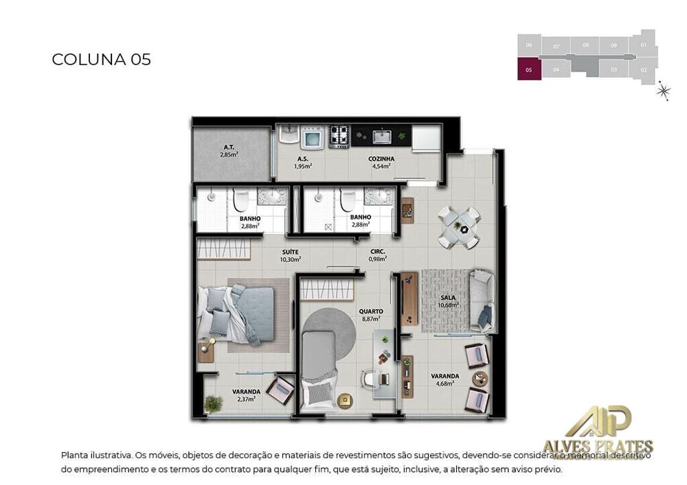 Apartamento, 2 quartos, 61 m² - Foto 9