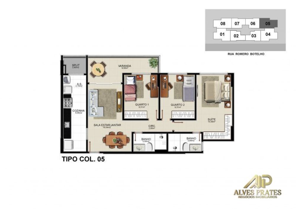 Apartamento, 3 quartos, 93 m² - Foto 1