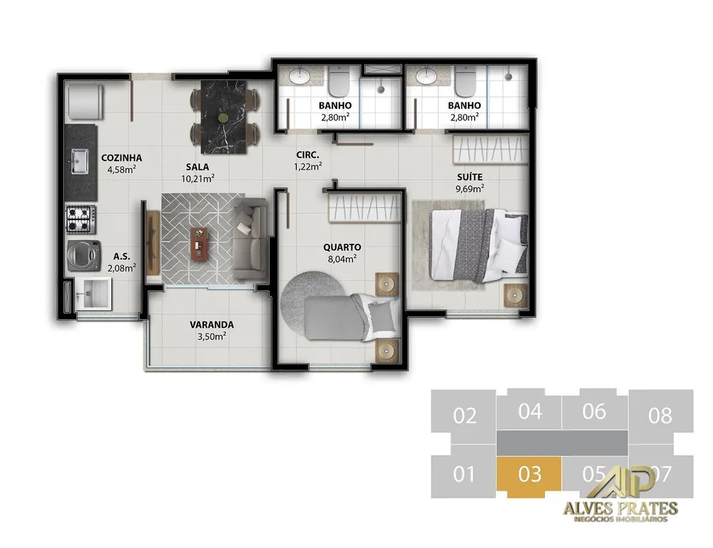 Apartamento, 2 quartos, 51 m² - Foto 13