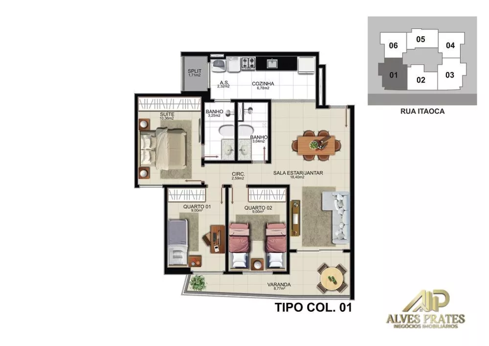 Apartamento, 3 quartos, 85 m² - Foto 3